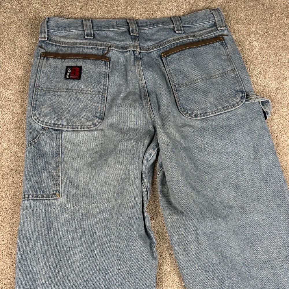 Wrangler Riggs Workwear Men's Carpenter Jeans Regular Fit Light Wash Denim 36x34